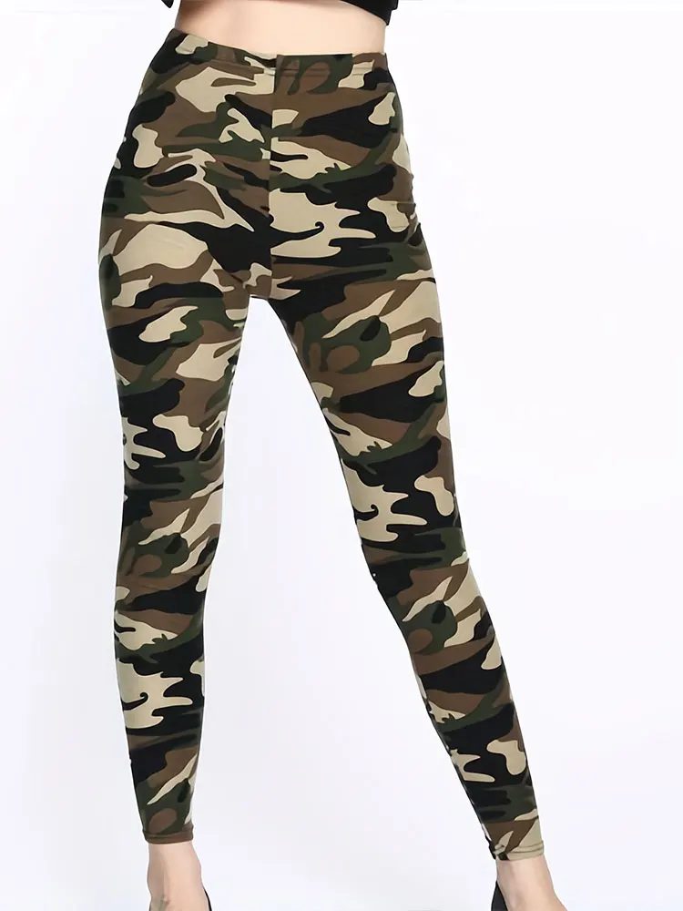 Camo Print Crop Legging in Multi