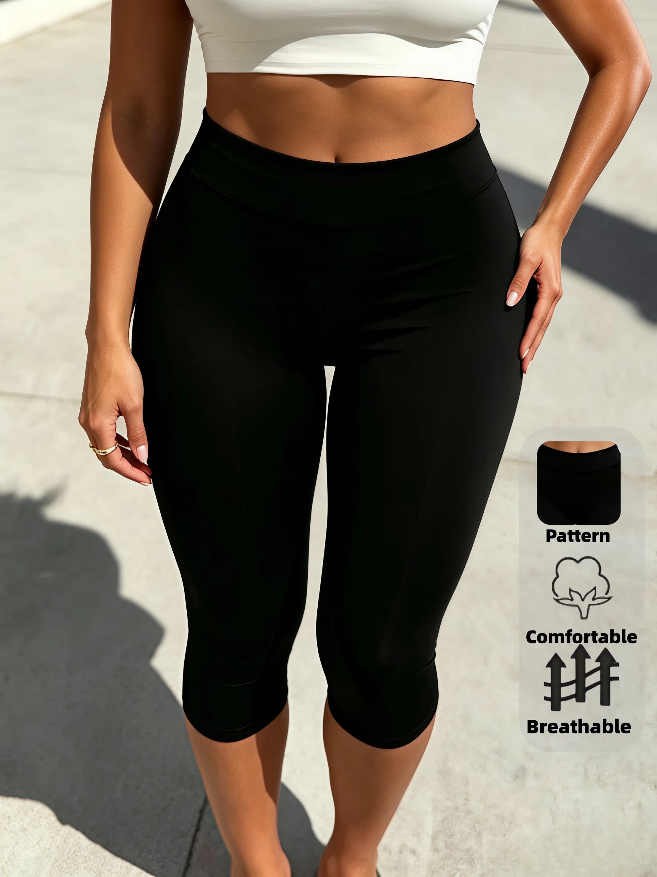 Seamless Base-Layer Legging in Black