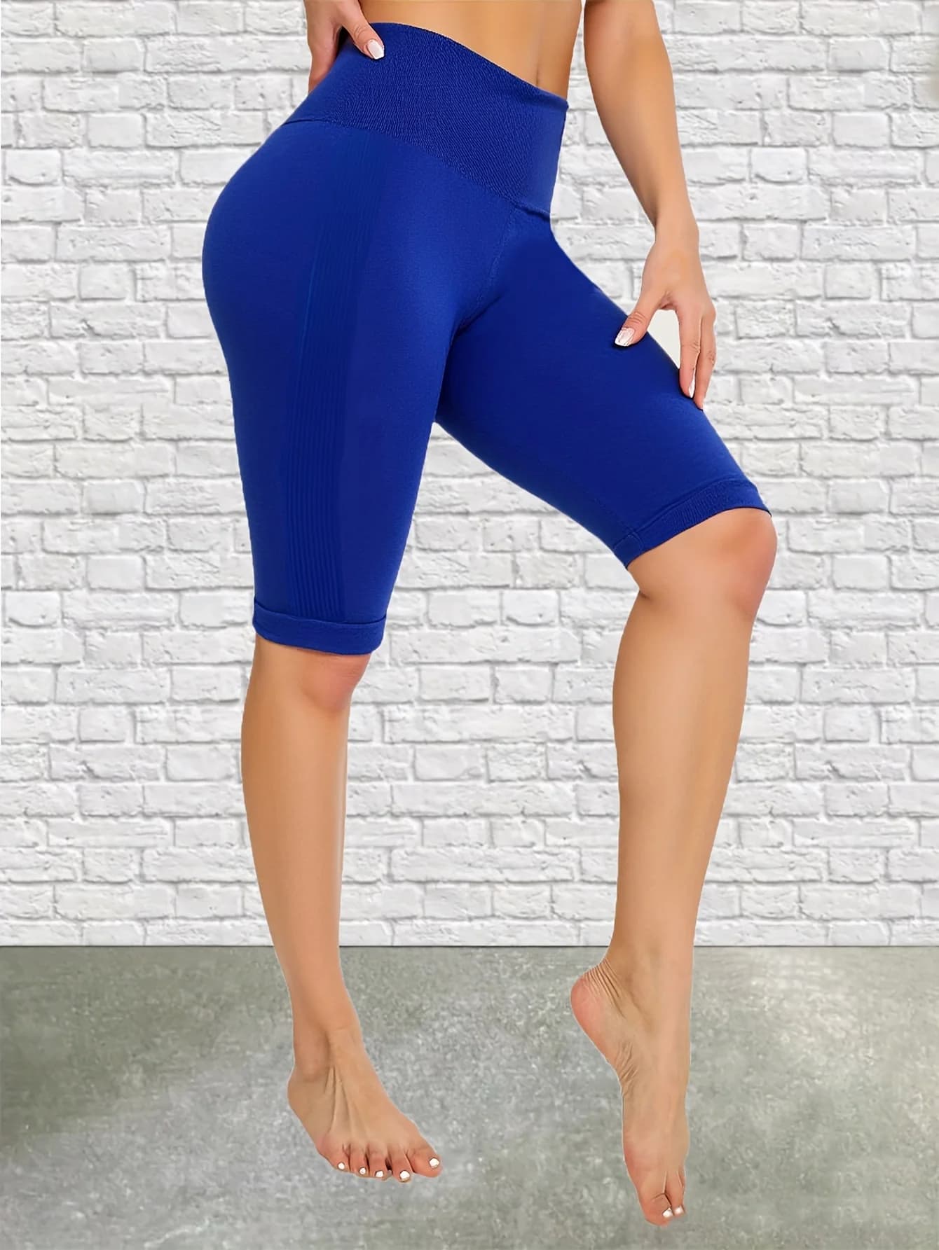 Jewel-Tone Yoga Legging in Sapphire