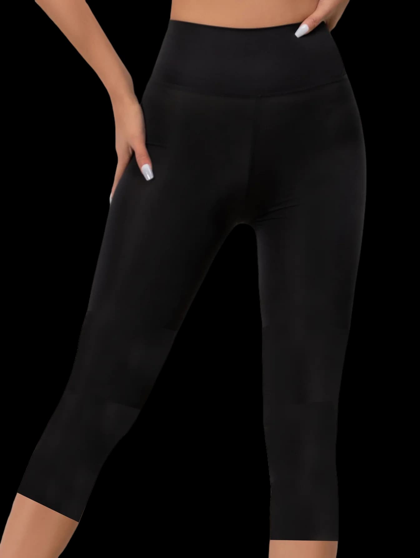 Elastic Run Legging in Black